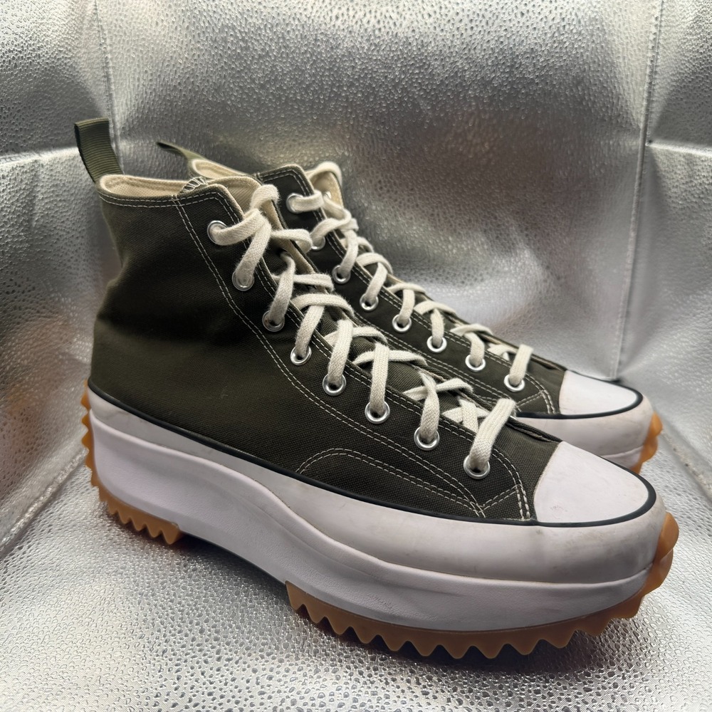 Size M12 W13.5 Converse Run Star Hike‎ High Cargo Khaki Unisex Shoes 171667C